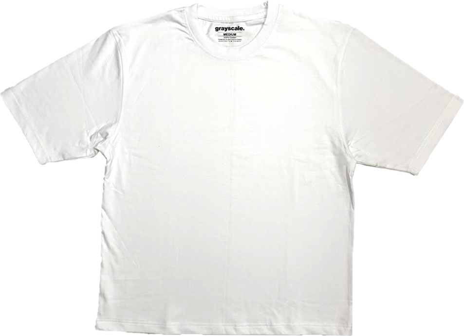 Solid White Oversized Cropped T-Shirt